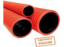Труба гофрированная двустенная ПНД d 63 с зондом (20 м/уп.) красная TDM | код SQ0413-2063 | TDM