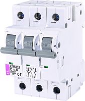 Автоматический выключатель ETIMAT 6 3p C 1,6A (6kA) | код 002145507 | ETI