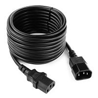 Кабель питания сист.блок-монитор Cablexpert PC-189-VDE-5M, 5м, C13-C14, VDE, 10А, черный, с заземлением | код PC-189-VDE-5M | Cablexpert