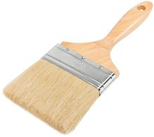 Кисть флейцевая "профи" натур. светлая щетина деревянная ручка 4дюйм (100мм) FIT 01118