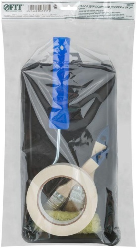 Набор для покраски дверей и окон (ванночка 290х150 мм + валик полиакрил 100 мм + малярная лента 25 мм x 50 м + кисти 25 , 38 мм) | код 3035 | FIT фото 3 Набор для покраски дверей и окон (ванночка 290х150 мм + валик полиакрил 100 мм + малярная лента 25 мм x 50 м + кисти 25 , 38 мм) | код 3035 | FIT фото 3