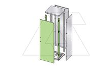 Дверь ENUX SIMPLEX 1800x800мм (ВxШ) с 2 передними стойками, RAL7035, IP55 | код EUPO-080180L | ETA