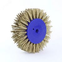 Щетка дисковая Д140x55xM14, ворс корд латунированная сталь 0,20 жгут 1,40 по дереву для УПМ УШМ (болгарка) (3-400) | код RB14055M14COR | Cazzola