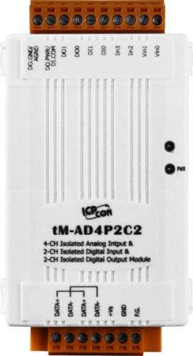 tM-AD4P2C2 CR 4-Channel Isolated Analog Input and 2-channel Isolated Digital Input and 2-channel | код 00-06097045 | ICP DAS