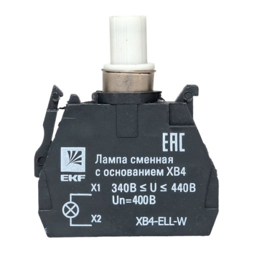 Лампа сменная c основанием XB4 белая 400В PROxima | код XB4-ELL-W | EKF фото 3