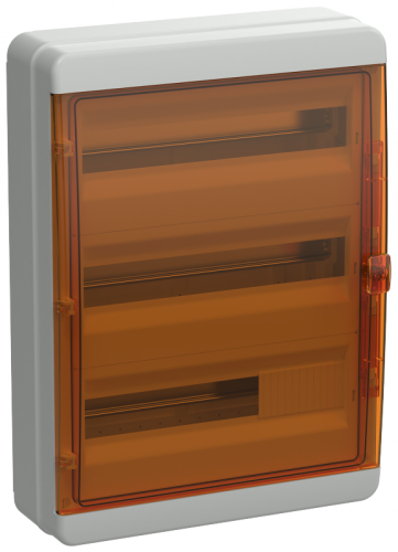 TEKFOR Корпус пласт. КМПн-54 IP65 оранж. прозр. дверь IEK | код TF5-KP72-N-54-65-K03-K09 | IEK