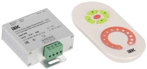 Контроллер с ПДУ радио MONO 1 канал 12В 10А 120Вт белый | код LSC1-MONO-120-RF-20-12-W | IEK