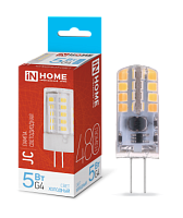 Лампа светодиодная LED-JC 5Вт 12В G4 6500К 480Лм IN HOME | код 4690612036106 | IN HOME