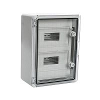 Корпус пластиковый распределительный ЩРН-24 IP65 прозрачная дверь 400х300х170 Промрукав | код PR08.26503 | ПРОМРУКАВ