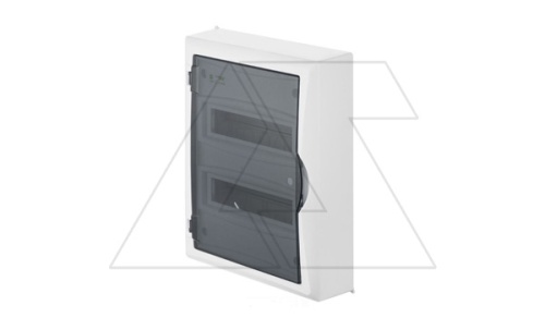 Щит навесной ECO BOX 2x12M, N/PE 3x 6x16+3x10mm2, дымчатая пласт. дверь, белый RAL9003, 434x354x105mm, IP40 | код 2505-01 | Elektro-plast Nasielsk