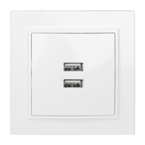 Минск Розетка USB 2-местная СП 2,1А белая | код ERR-2USB-100 | EKF фото 2