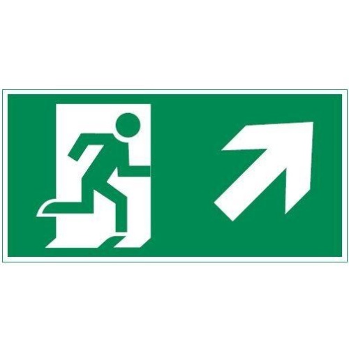 Пиктограмма ФИГУРА/СТРЕЛКА ВПРАВО ВВЕРХ 180х90мм для аварийно-эвакуационного светильника Compact | код V5-EM04-60.004.023 | Вартон