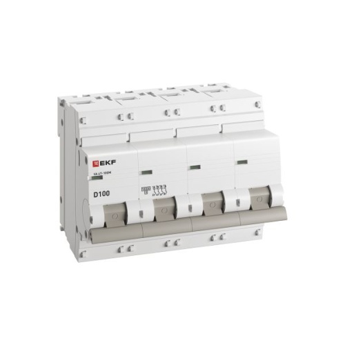 Автоматический выключатель 4P 100А (D) 10kA ВА 47-100M без теплового расцепителя PROxima | код mcb47100m-4-100D-pro | EKF фото 3 Автоматический выключатель 4P 100А (D) 10kA ВА 47-100M без теплового расцепителя PROxima | код mcb47100m-4-100D-pro | EKF фото 3