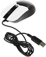 Мышь A4Tech Fstyler FM12 Panda белый/черный оптическая 1200dpi USB 3but | код 1454081 | A4TECH