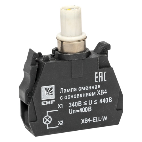 Лампа сменная c основанием XB4 белая 400В PROxima | код XB4-ELL-W | EKF