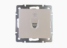 Розетка RAIN телефонная евро жемчужно-белый перламутр механизм | код 703-3088-137 | LEZARD
