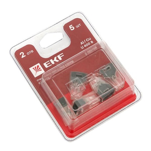Строительно-монтажная клемма СМК 773-102 2 отверстия 1,0-2,5мм2 блистер (5шт,) PROxima | код plc-smk-102b | EKF фото 4