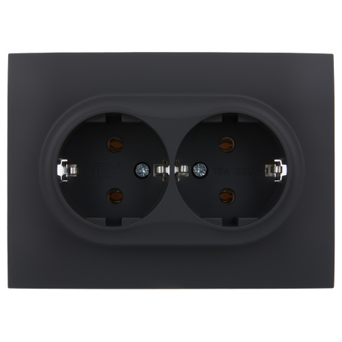 SKANDY Роз. 2-я с з/к без з/ш 16А сб. SK-R08G граф. IEK | код SK-R21-16-K53-F | IEK фото 3