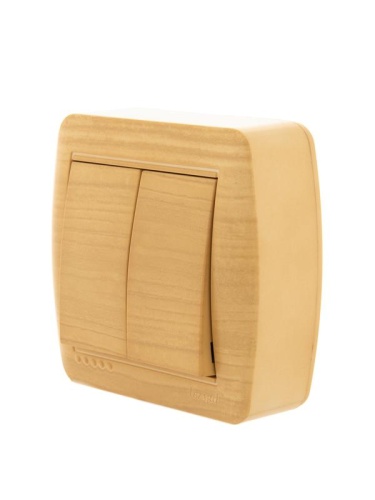 Выключатель 2-кл. ОП Demet 10А IP20 ясень LEZARD 711-4700-101 фото 4