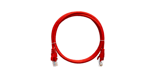 Коммутационный шнур NIKOMAX U/UTP 4 пары, Кат.5е (Класс D), 100МГц, 2хRJ45/8P8C, T568B, заливной, с защитой защелки, многожильный, BC (чистая медь), 24AWG (7х0,205мм), PVC нг(А), красный, 0,15м | код NMC-PC4UD55B-001-RD | NIKOMAX