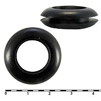 Втулка проходная RUICHI 16х25х18х4.5х2, резина EPDM | код 81227 | Ruichi