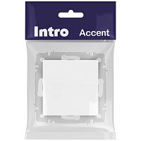 Кнопка Intro Accent 6-109-01М , 10А-250В, IP20, СУ, белый матовый | код Б0063604 | ЭРА