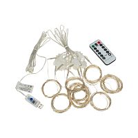 Гирлянда Светодиодный дождь из росы 3х3 м, бирюзовый, USB + пульт управления NEON-NIGHT | код 315-984 | NEON-NIGHT