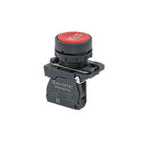 Кнопка плоская красная, маркировка STOP, 1NС, IP65, пластик MTB5-AA41622 | код 137243 | MEYERTEC