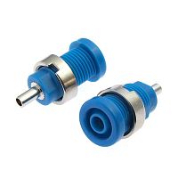 Гнездо RUICHI Z014 4 мм panel jack синий, на панель под пайку | код 106933 | Ruichi