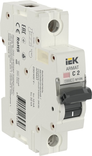 ARMAT Автоматический выключатель M10N 1P C 2А | код AR-M10N-1-C002 | IEK 