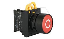 Кнопка плоская PB3E, красная O, без фиксации, без подсветки, 1NC, 6A 230VAC/24VDC, 22mm, IP65 | код PB3E-FM0S01S36/R00 | АРТ