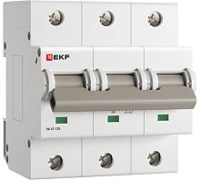 Автоматический выключатель ВА 47-125 3P 10А (D) 15кА PROXIMA EKF | код mcb47125-3-10D | EKF