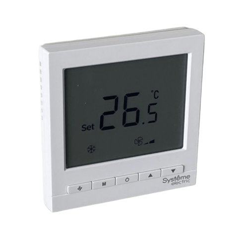 Термостат комнатный цифровой, для 4тр 3ск FCU и 2-поз.клап, 1UI 5DO Modbus ~220В бел BS | код RTF4IML | Systeme Electric фото 4