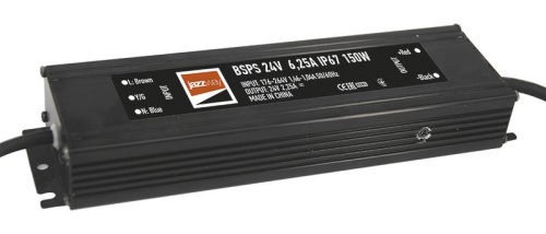 Драйвер светодиодный LED 24V 6,25A=150W IP67 3г.гар.Jazzway | код 5024212 | JazzWay