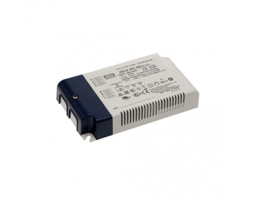 Источник питания AC-DC, 57.6Вт, вход 180…295В AC, 47…63Гц/125…417В DC, ККМ, выход 24В/2.4А, изоляция 3750В AC, в кожухе 130х75х25мм, -20…+85С (корпус), димминг 0...10 В/ШИМ | код IDLV-65-24 | MeanWell