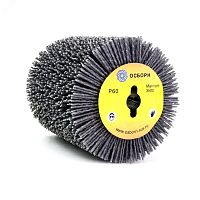 Щетка валик спиральная Д100x120x13, ворс полимер абразив P60 по дереву (6-047) | код PLM.SBMAKP60 | ОСБОРН