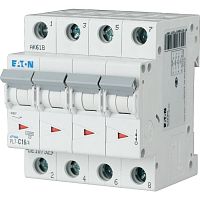 Авт. выключатель PL7-C10/4, 4P, 10A, хар-ка C, 10kA, 4M | код 165173 | EATON