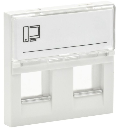 PRIMER Панель лицевая Keystone (2 модуля 2 входа) белая IEK | код PR-KK40D-PLK2-0-2-K01 | IEK