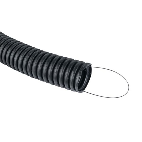 Труба гофр, ПНД с протяжкой d32 мм (25 м) черная-Plast | код tpnd-32-25m | EKF фото 4