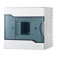 Бокс с прозрачной крышкой ЩРН-П-4 для наружной уст. 4-х модульных устройств | код 730-2000-004 NEW | Lezard