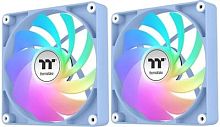 Вентилятор для корпуса Thermaltake CT140 Sync Hydrangea Reverse ARGB 140х140x25 голубой 4-pin 32.8дБ (упак.:2шт) (CL-F201-PL14BU-A) Ret | код 2029205 | THERMALTAKE