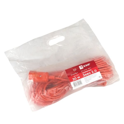 Удлинитель "Зевс 2,0" 30м без заземления ПВС 2*0,75 10А/2,3кВт PROxima | код USB02-10-275-1-30 | EKF фото 5