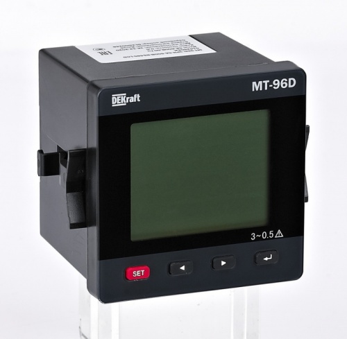 Мультиметр цифровой 96х96мм трехфазный, вход 600В 5А, LCD-дисплей МТ-96D | код 51424DEK | DEKraft