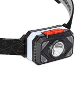 Фонарь аккумуляторный налобный 2Вт LED+2Вт SMD LED тепл. широкий свет Li-ion 14500 500мА.ч корпус ABS-пластик цветная подсветка USB-шнур type C регулируемый эласт. ремешок | код KOC511Lit | КОСМОС