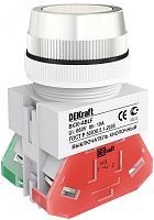 Выключатель кнопочный ВK-30 ABLF диам. 30мм белый 220В | код 25041DEK | Dekraft