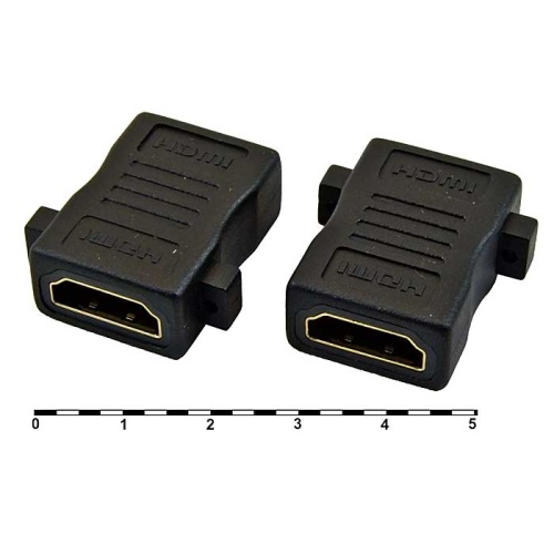 Разъём HDMI/DVI RUICHI HDMI F/F (HAP-015), чёрный | код 84686 | Ruichi