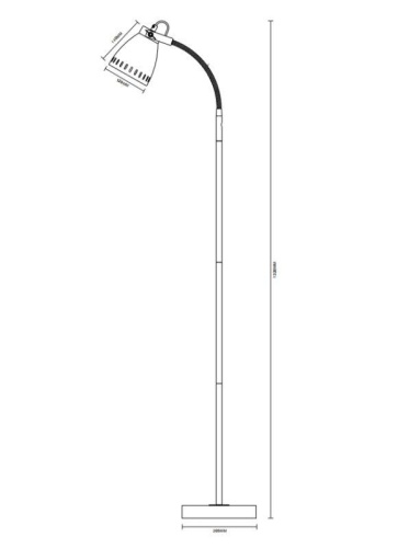 Светильник KD-428F С01 напол. New York 1х E27 40Вт 230В бел. Camelion 13051