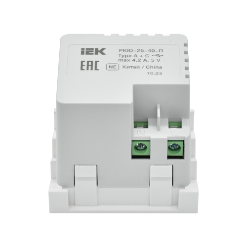 PRIMER РКЮ-25-40-П Розетка USB A+C 4,2А (2 мод.) бел. IEK | код PR-KK40D-RU-0-2-AC-K01 | IEK фото 3