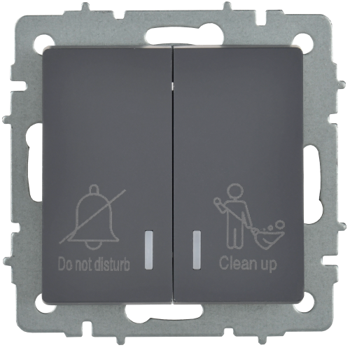 BRITE Выключ. 2-кл. с инд. отел. 10А ВС10-2-9-БрГ граф. IEK | код BR-V20-2-10-K53 | IEK фото 5