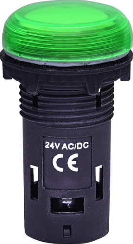 Лампа сигнальная LED матовая ECLI-024C-G 24V AC/DC (зеленая) | код 004771211 | ETI